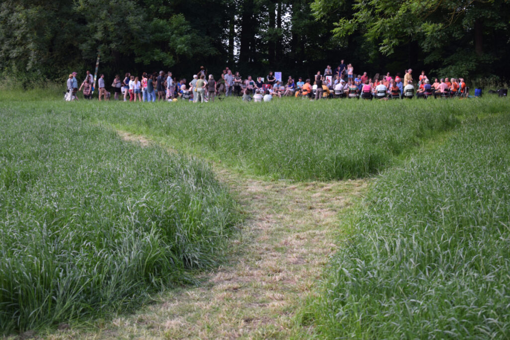 du public dans la nature
