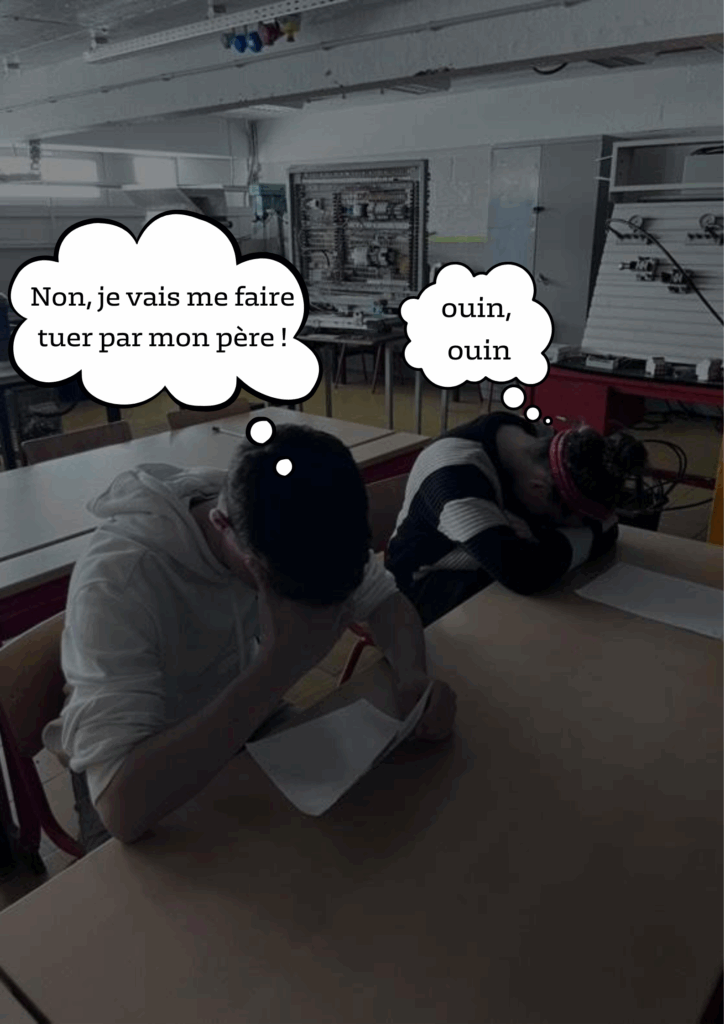 les élèves au désespoir