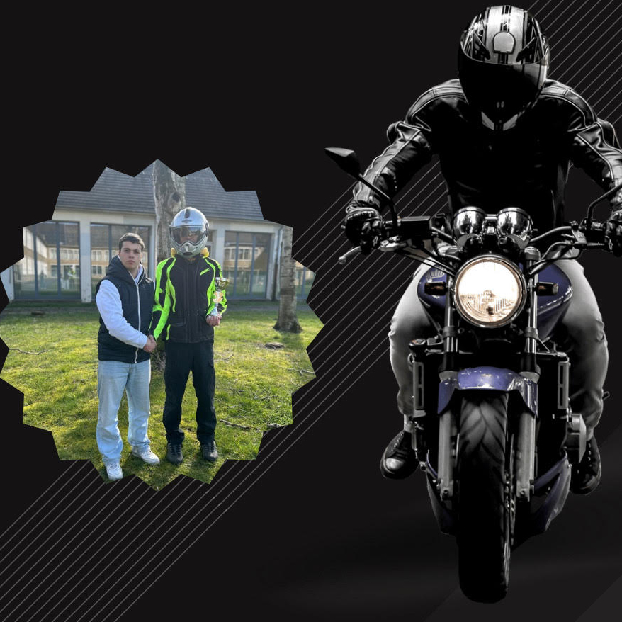 photo d'élèves motards