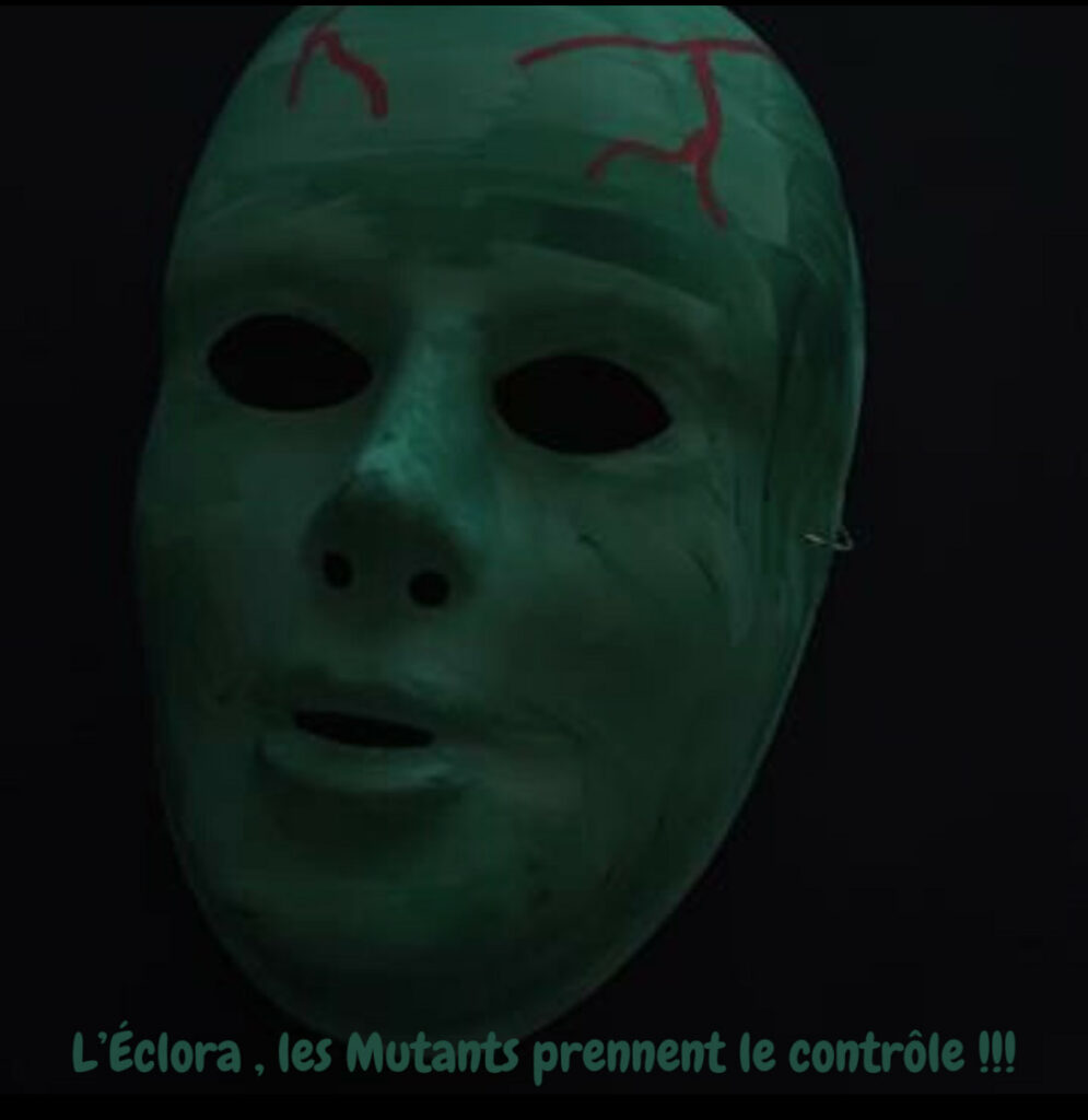 un masque sombre annonce un virus redoutable